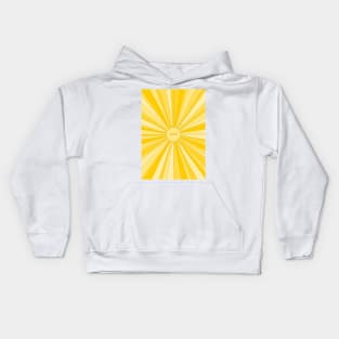 Retro sun with mellow rays in gold and yellow + HOPE Kids Hoodie